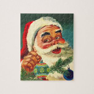 Kerstmis in vintage stijl, vrolijke retro Santa Cl Legpuzzel