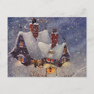 Kerstmis in vintage stijl, werkplaats van de Kerst Feestdagenkaart