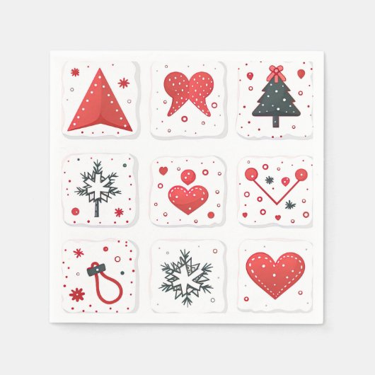 Kerstmis in vroeger dagen servet (Voorkant)