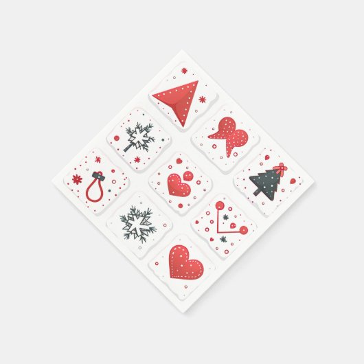 Kerstmis in vroeger dagen servet (Hoek)