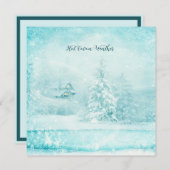 Kerstmis in warmtecawater feestdagenkaart (Voorkant / Achterkant)