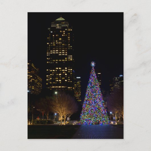 Kerstmis in Warren Park Night Feestdagenkaart (Voorkant)