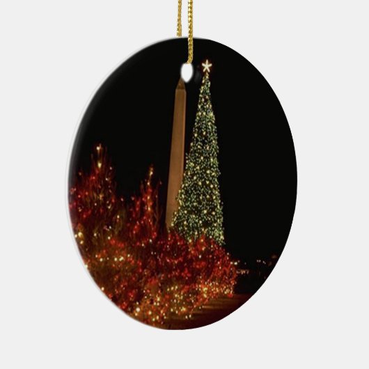 Kerstmis in Washington DC Keramisch Ornament (Rechts)