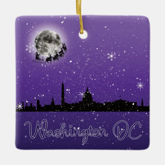 Kerstmis in Washington DC Keramisch Ornament (Voorkant)