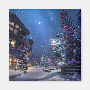 Kerstmis in Whistler Village, Canada Magneet