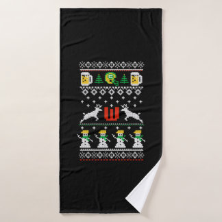 kerstmis in wisconsin t shirten badhanddoek