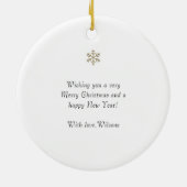 Kerstmis in Wreate met lantaarn op maat Keramisch Ornament (Achterkant)