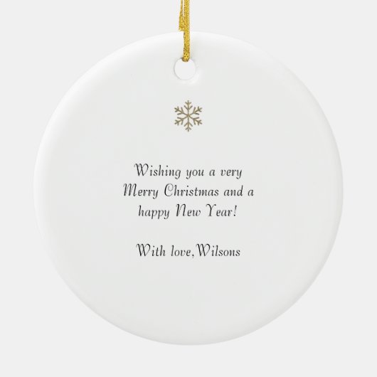 Kerstmis in Wreate met lantaarn op maat Keramisch Ornament (Achterkant)