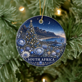 Kerstmis in Zuid-Afrika Schitterende Aandenken Keramisch Ornament