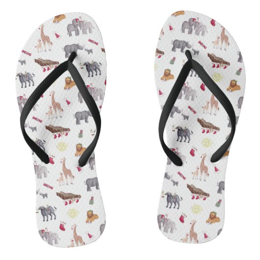 Kerstmis in Zuid-Afrika Wild Big 5 Animal Teenslippers (Voetbed)