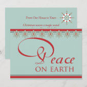 Kerstmis in Zuidwestelijke Stijl: Vrede op Aarde Feestdagenkaart (Voorkant / Achterkant)