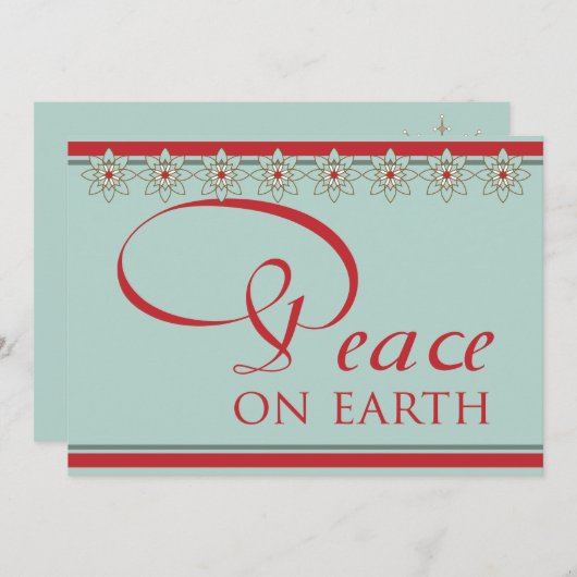 Kerstmis in Zuidwestelijke Stijl: Vrede op Aarde Feestdagenkaart (Voorkant / Achterkant)