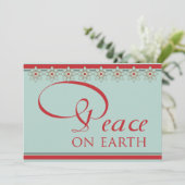 Kerstmis in Zuidwestelijke Stijl: Vrede op Aarde Feestdagenkaart (Staand voorkant)