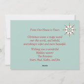 Kerstmis in Zuidwestelijke Stijl: Vrede op Aarde Feestdagenkaart (Achterkant)