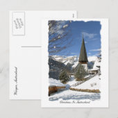 Kerstmis in Zwitserland Feestdagenkaart (Voorkant / Achterkant)