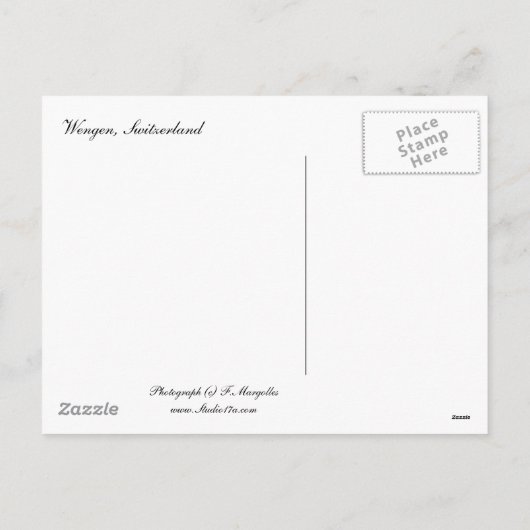 Kerstmis in Zwitserland Feestdagenkaart (Achterkant)