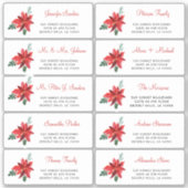 Kerstmis, individuele gast adresetiketten sticker (Voorkant)