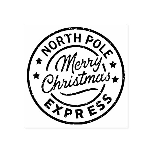 Kerstmis inktstempel rubberstempel (Afrduk)