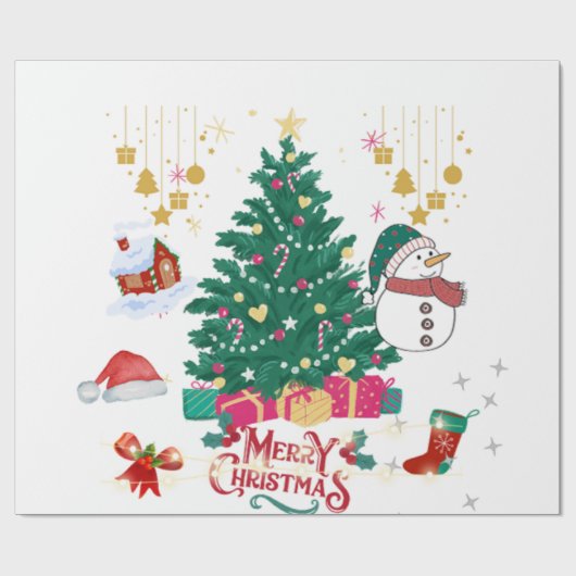 Kerstmis inpakpapier (Vlak)