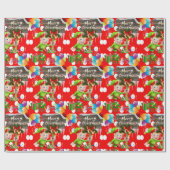 Kerstmis Inpakpapier Elf (Vlak)