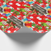 Kerstmis Inpakpapier Elf (Hoek)