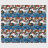 Kerstmis Inpakpapier Elf Sneeuwman (Vlak)