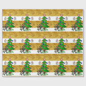 Kerstmis Inpakpapier Elf Sneeuwman (Vlak)