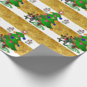 Kerstmis Inpakpapier Elf Sneeuwman (Hoek)