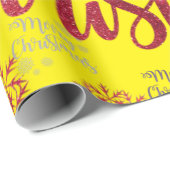 Kerstmis Inpakpapier Geel (Rol Hoek)