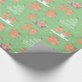 Kerstmis Inpakpapier met Mooie Rendieren