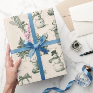 Kerstmis Inpakpapier Retro Design