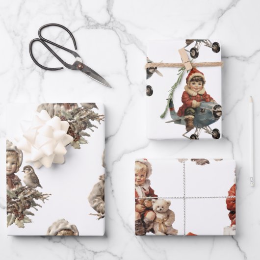  kerstmis inpakpapier vel (Voorkant)