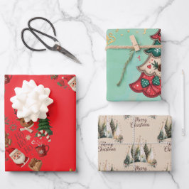 Kerstmis inpakpapier vel