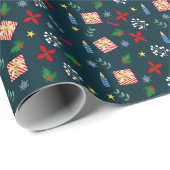 Kerstmis Inpakpapier Vieren (Rol Hoek)