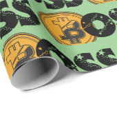 Kerstmis inpakpapier voor handelaren, Bitcoin Wrap (Rol Hoek)