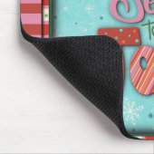 Kerstmis Inspirivity Hand geschreven Jolly Red Gre Muismat (Hoek)