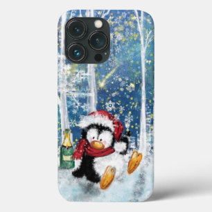 Kerstmis iPhone Case Gift Gelukkig Penguin Party