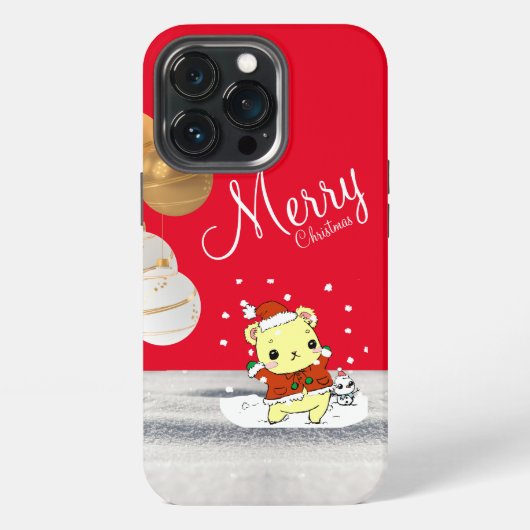 Kerstmis iPhone Hoesje (Achterkant)