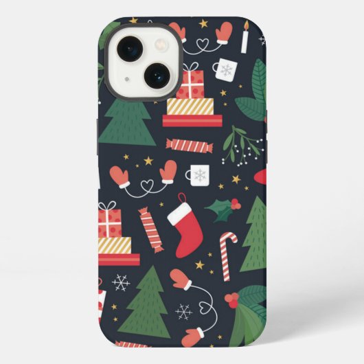 Kerstmis iPhone Hoesje (Achterkant)