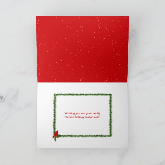 Kerstmis: Irish Setter in sneeuwvlokken Kaart (Binnen)