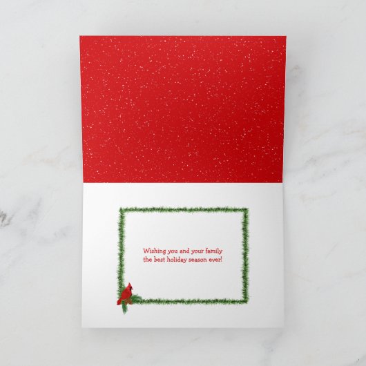 Kerstmis: Irish Setter in sneeuwvlokken Kaart (Binnen)