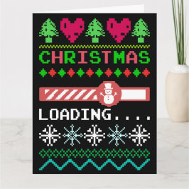 Kerstmis is aan het laden Funny Ugly Kersttrui Kaart