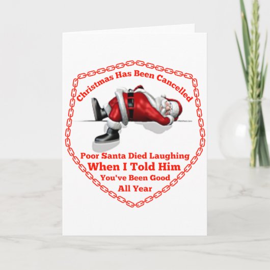 Kerstmis is afgelast feestdagen kaart (Voorkant)