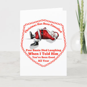 Kerstmis is afgelast feestdagen kaart