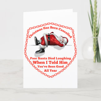 Kerstmis is afgelast feestdagen kaart