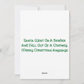 Kerstmis is afgelast Kaart (Achterkant)