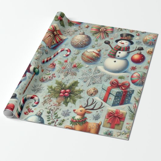 Kerstmis is al hier cadeaupapier (Uitgerold)