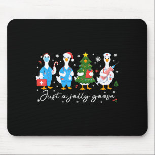 Kerstmis Is Alleen Een Vrolijke Gans Verpleegster Muismat