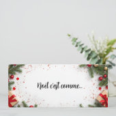 Kerstmis is als... Verrassingskaart met QR-code (Staand voorkant)