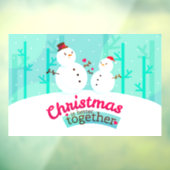Kerstmis is beter bij Snowmen Window Cling Raamsticker (Vel 3)